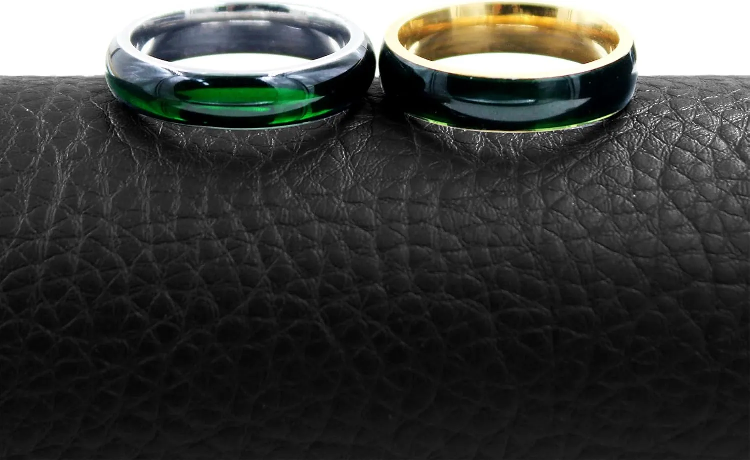 | Titanium Steel Couple Ring | Chalcedony Oil Drop Design | Elegant and Durable | Perfect for Daily Wear | Available in Sizes 6-11 | YA4405