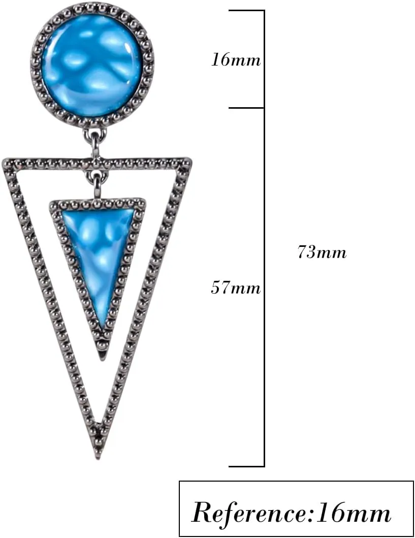 1 Pair Multicolour Ear Gauges Piercing Stainless Steel Elegant Ear Pendant Dangle Earrings Tunnel Plugs 6mm to 16mm.