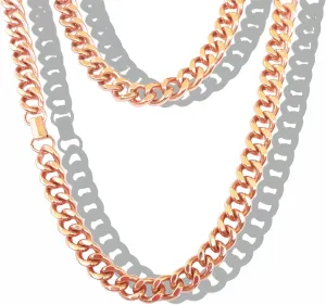 1 Pure Copper Cuban Link Necklace Heavy Solid Jewelry Chain 24" Unisex 165 Grams of Pure Solid Heavy Copper Chain