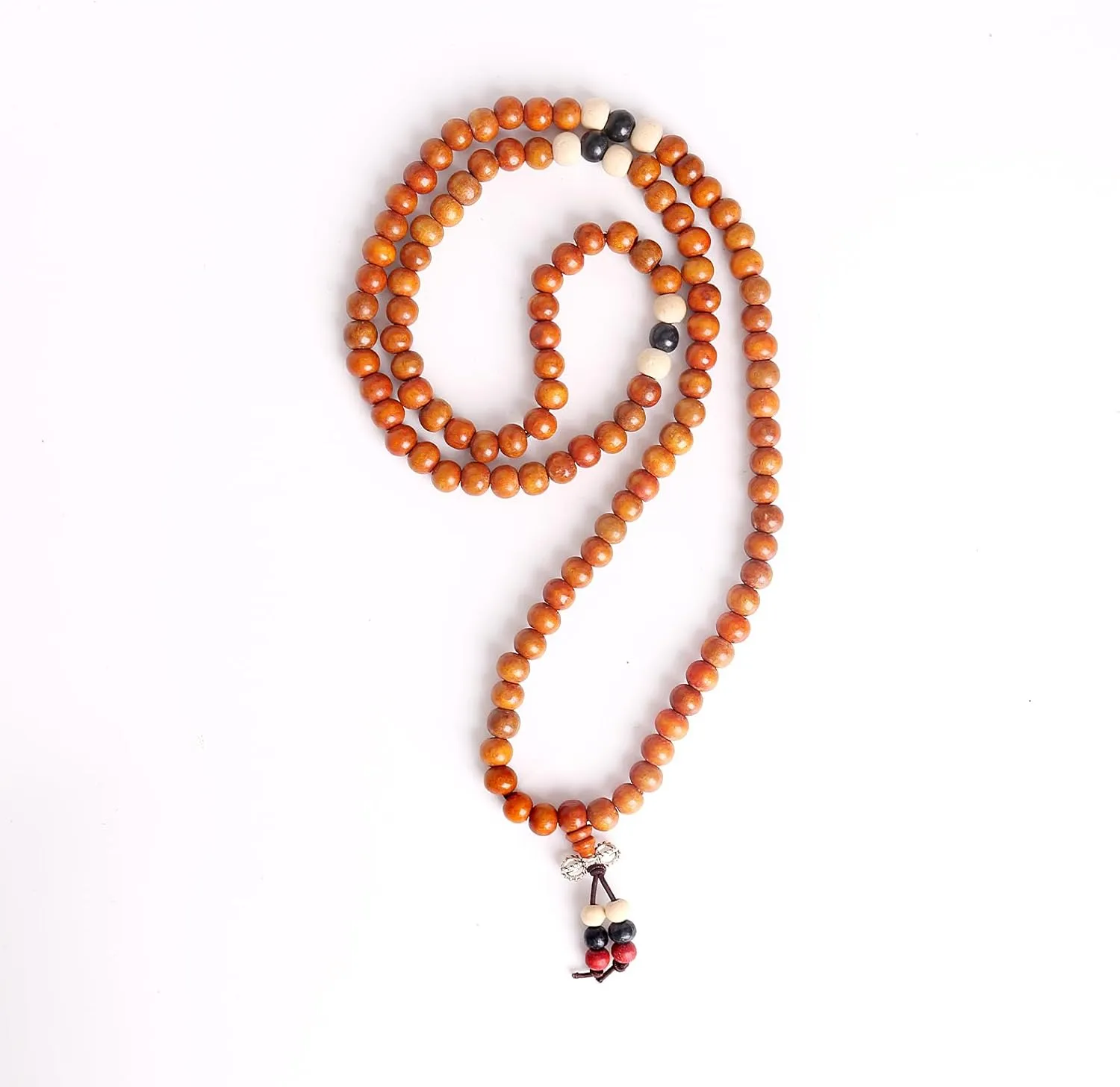 108 Mala Beads Bracelets Meditation Necklace 3pc 8mm Wood Prayer Beads Buddhist Wooden Necklace for Men and Women