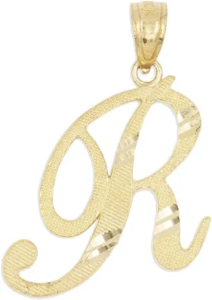 10k Gold Initial Pendant