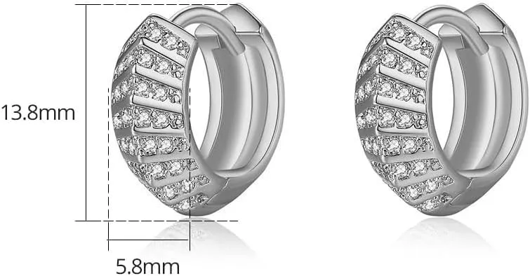 14K Gold Chunky Huggie, Moissanite Hoop Earrings, Minimalist Earrings for Everyday Wear