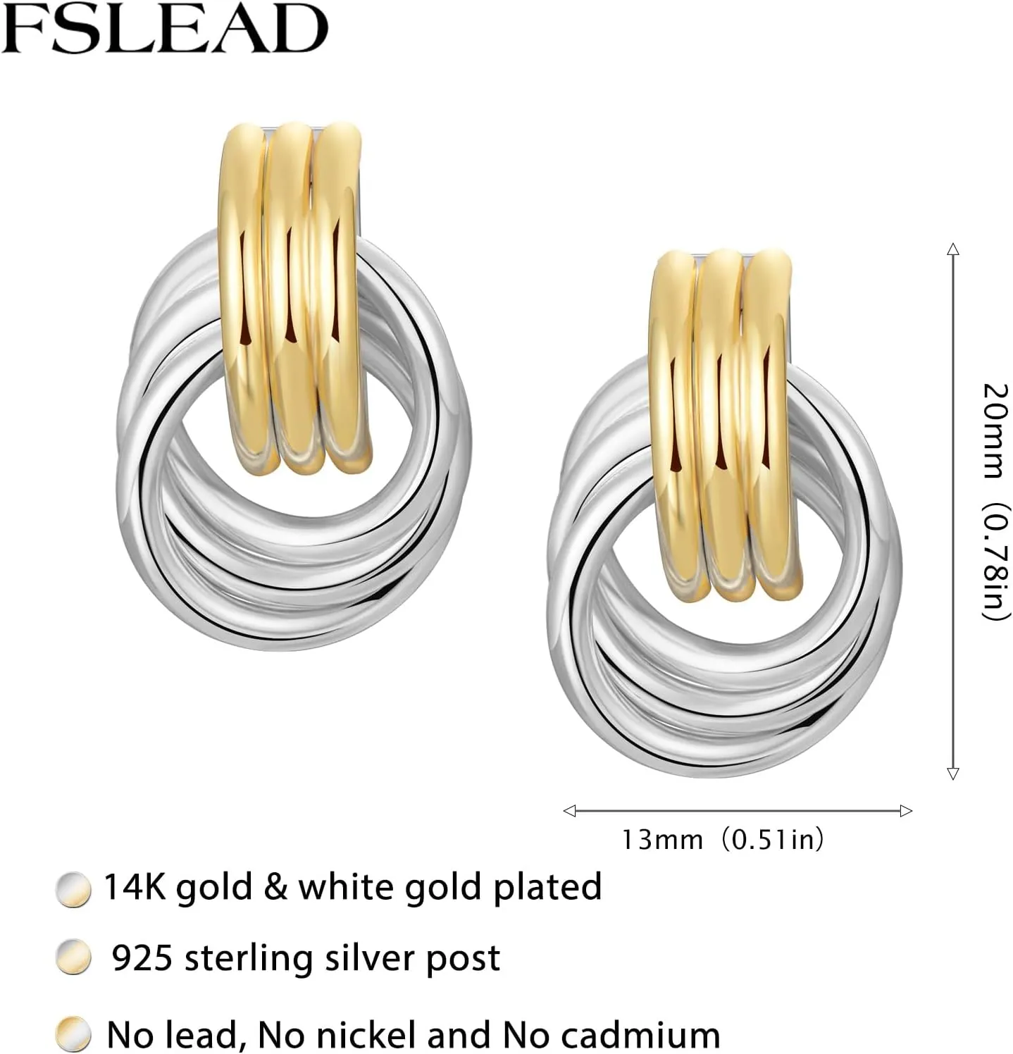 14K Gold Earring Cross Waterdrop Butterfly Heart Knot Earrings for Women Gold Silver Cross Leverback Drop Gold Silver Teardrop Hoop Dangle Earring White Gold Dangle Drop Earring