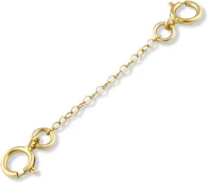 14k Gold Filled 1mm Bracelet Safety Chain | Available Lengths 1", 2", 3" | Safety Chain for Your Bracelet, Necklace, Anklet and Other Jewelry