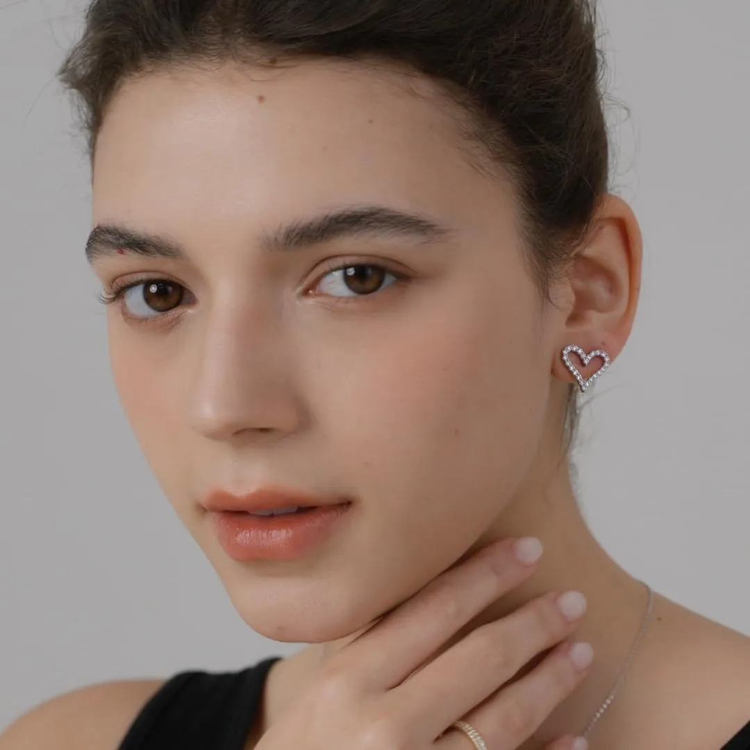 14K Gold Plated Sud| 925 Sterling Silver Post| Clover Butterfly Heart Bow Stud Earrings for Women  Dainty Earrings with Cubic Zirconia  Jewelry for Everyday Wear or Occasions