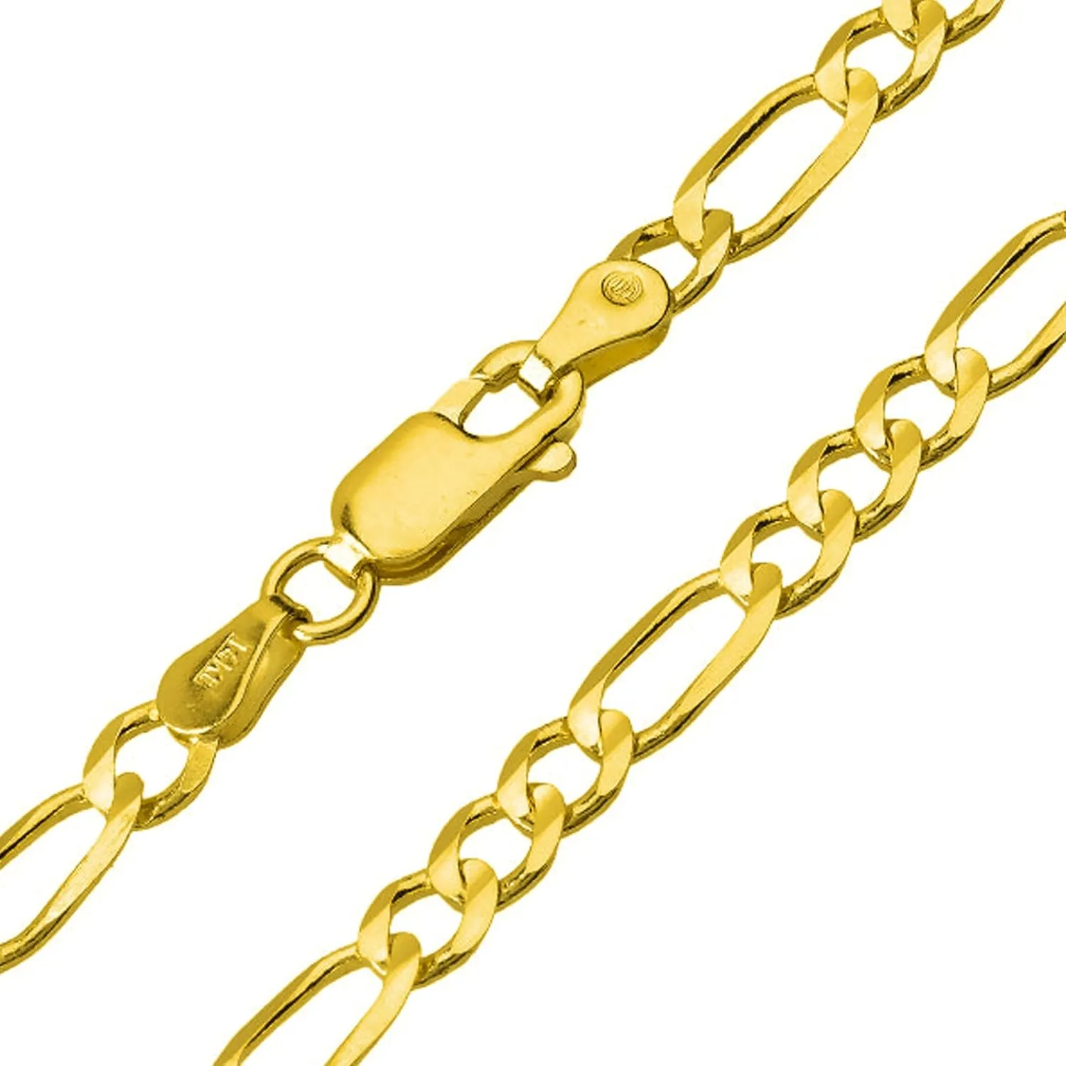 14k Yellow Gold Textured Round Elegant Two Tone Tree of Life Medallion Pendant with Figaro Chain Necklace