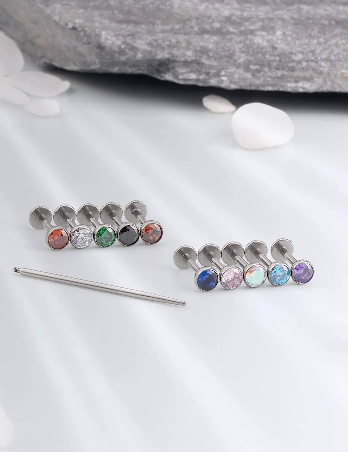 16G F136 Titanium Lip Rings Labret Jewelry Internally Threaded Monroe Lip Ring Medusa Snake Bite Piercing Jewelry Conch Tragus Forward Helix Cartilage Earring Studs Piercing Jewelry for Women