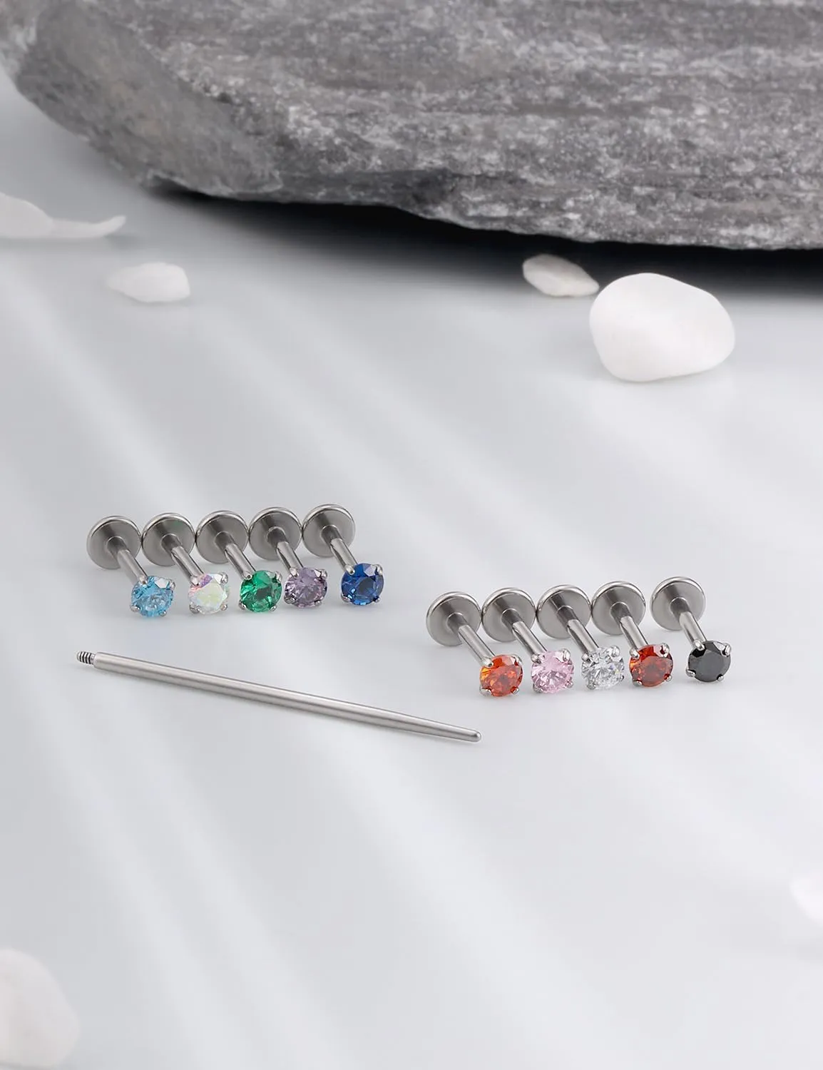 16G F136 Titanium Lip Rings Labret Jewelry Internally Threaded Monroe Lip Ring Medusa Snake Bite Piercing Jewelry Conch Tragus Forward Helix Cartilage Earring Studs Piercing Jewelry