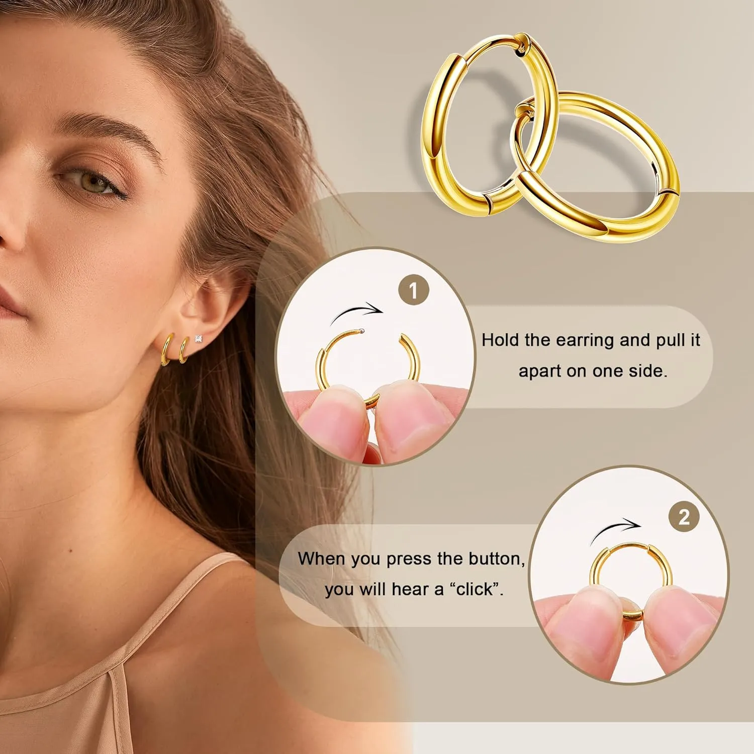 18G 8Pairs Surgical Steel Earrings Set for Women Men Stud Earrings for Sensitive Ears Hypoallergenic Huggie Hoop Earrings Opal CZ Cartilage Helix Flat Back Earrings for Multiple Piercing