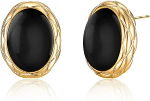 18K Gold Plated Stud Pearl Earrings for Women, Fashion White Pearl Stud Earrings Jewelry Accessory Gifts for Her