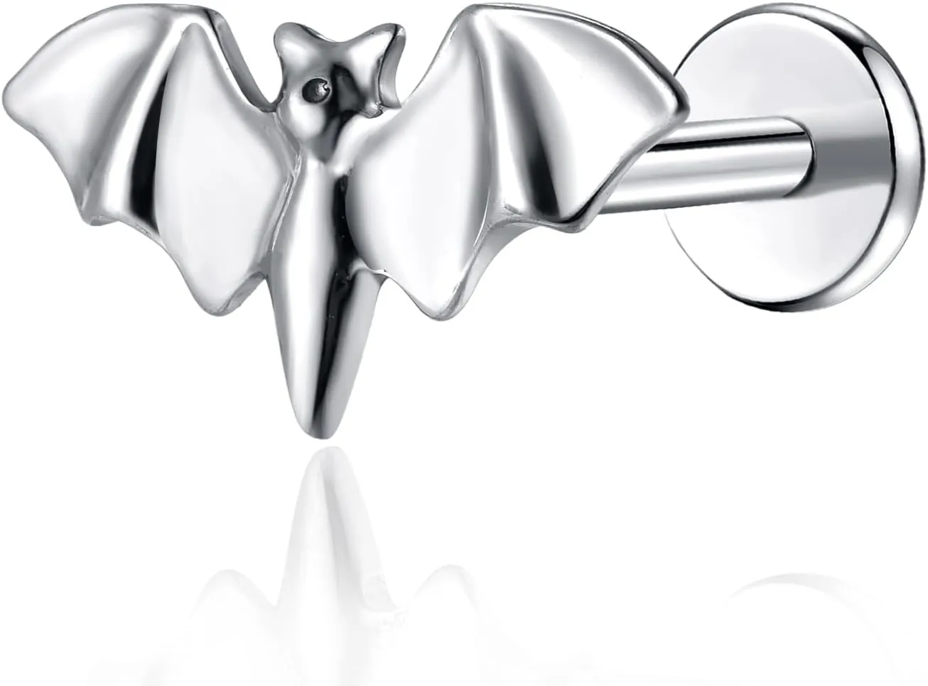 1pcs G23 Titanium Flat Back Earrings Studs 18g 16g F136 Implant Grade Titanium Dainty Piercing Jewelry Cartilage Helix Conch Lobe Lip Tragus Labrets Press Fit Threadless Push Piercing Jewelry