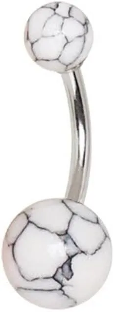 316L Stainless Steel WildKlass Navel Ring with Synthetic Stone