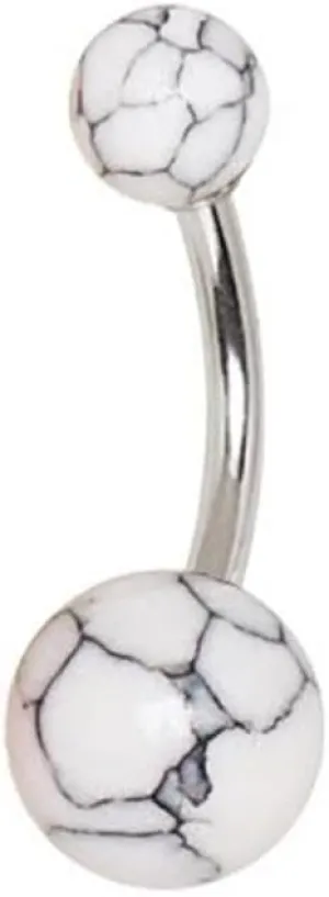 316L Stainless Steel WildKlass Navel Ring with Synthetic Stone