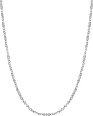 5CT Round Cut Natural Diamond Tennis Necklace For Women In 14K Gold 18" Inch Necklace For Women (Clarity - I3, Color-I/J) Best Gift for Any one
