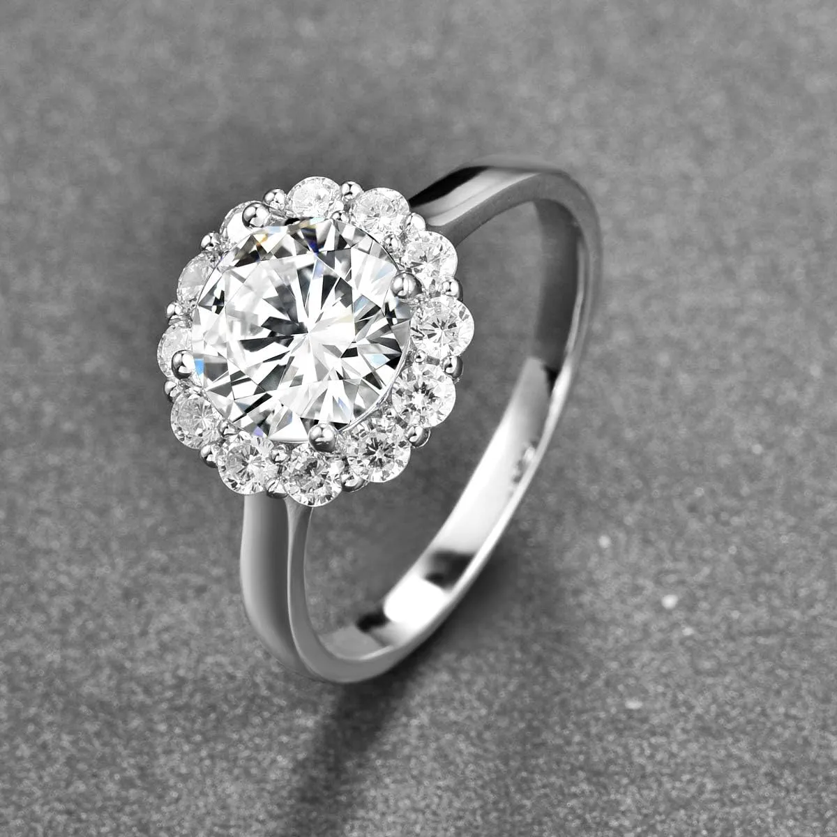 925 Sterling Silver 3.5ct CZ Engagement Ring, Solitaire Round Cut White Cubic Zirconia Wedding Band Ring for Women Size 5-10