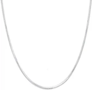 925 Sterling Silver Snake Chain Necklace - 2MM, 3MM, 4MM, 5MM Round Solid Silver Chains - Flexible, Men and Women's Jewelry - Made In Italy