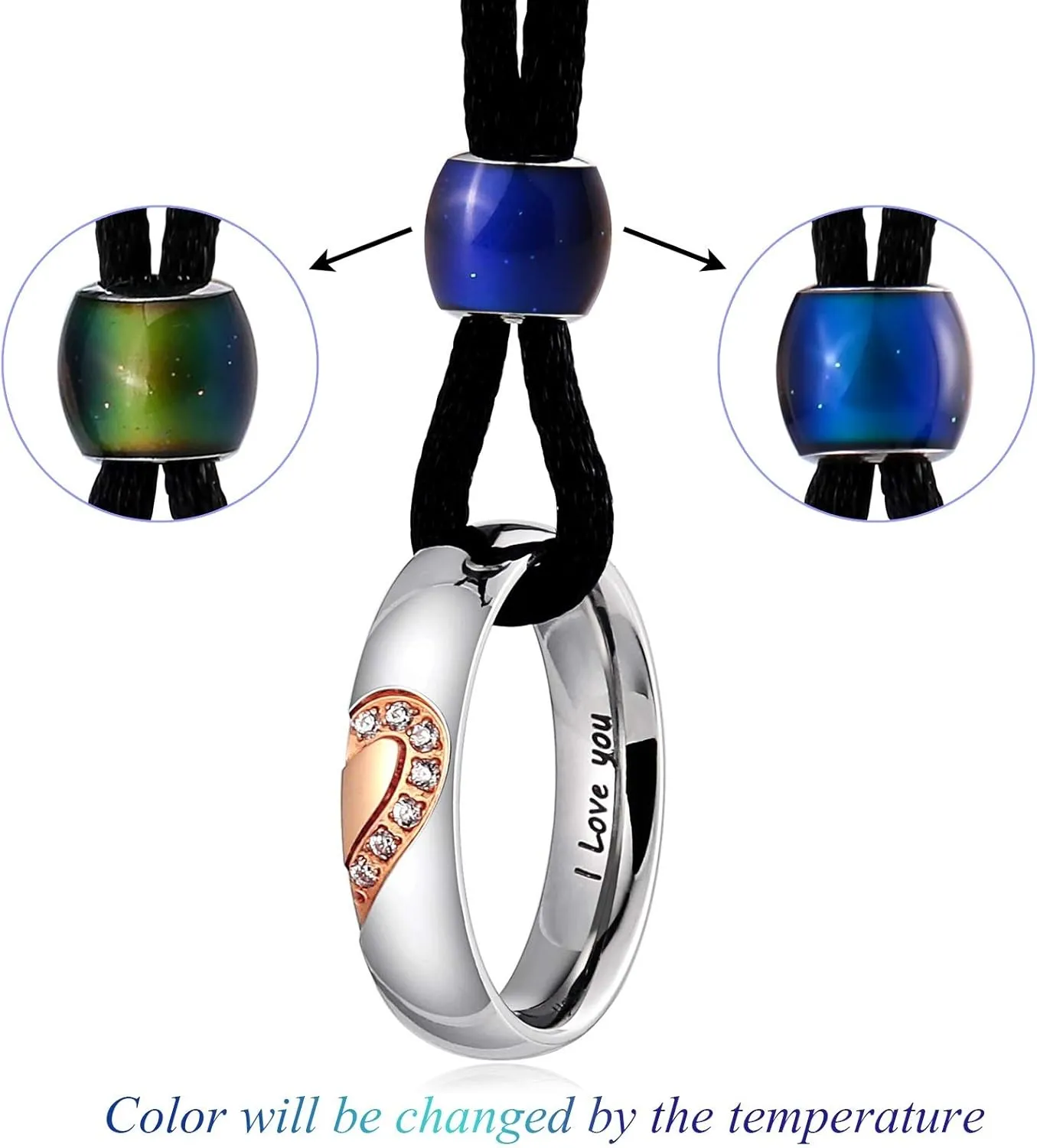 Aienid Couple Necklace Pendant,King Queen Tungsten Steel Pendant Necklace for Wedding