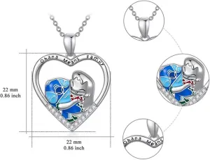 Anime Cute cartoon Family Necklace for Family Friend Gift