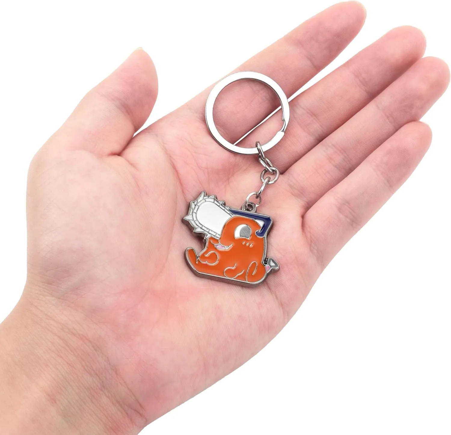 Anime Keychain with Gift Box, Anime Merch with Denji, Makima, Power, Aki & Chainsaw Man Charms