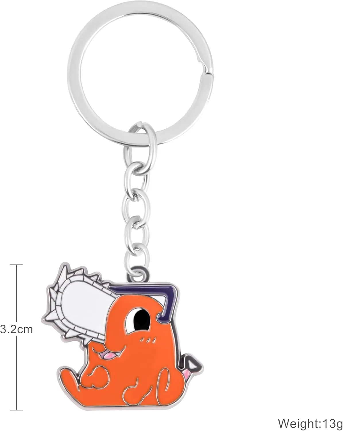 Anime Keychain with Gift Box, Anime Merch with Denji, Makima, Power, Aki & Chainsaw Man Charms