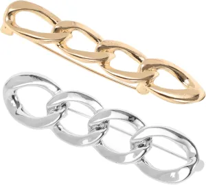 Anti-glare Buckle 2pcs Scarf Ring Clip for Women T-shirt Tie Clips Metal Ring Fashion Jewelry for Women Girls