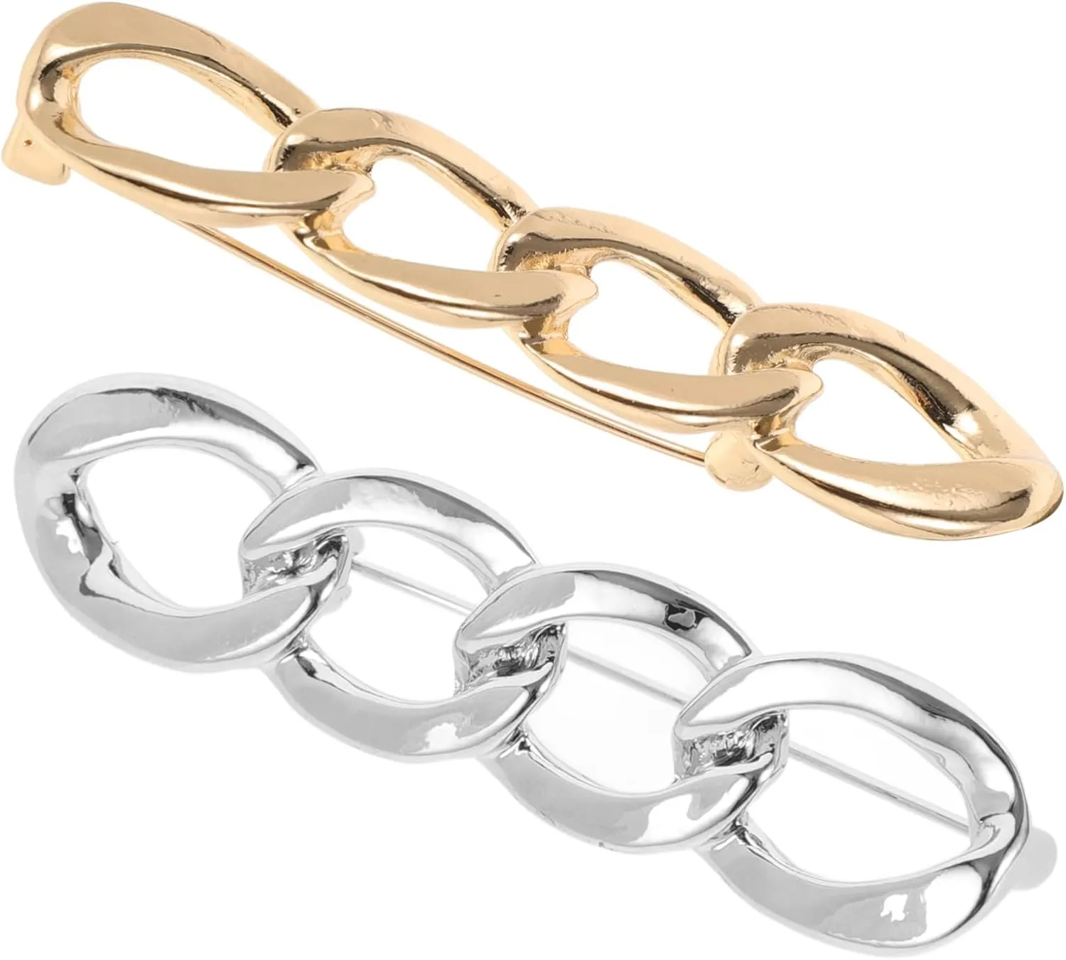 Anti-glare Buckle 2pcs Scarf Ring Clip for Women T-shirt Tie Clips Metal Ring Fashion Jewelry for Women Girls