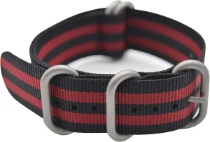ArtStyle Watch Band with Colorful Nylon Material Strap and Heavy Duty Brushed Buckle