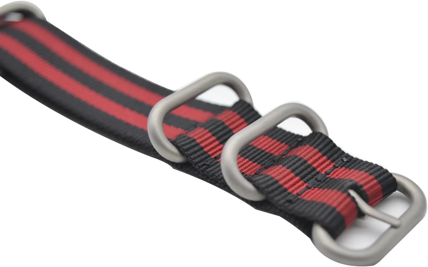 ArtStyle Watch Band with Colorful Nylon Material Strap and Heavy Duty Brushed Buckle
