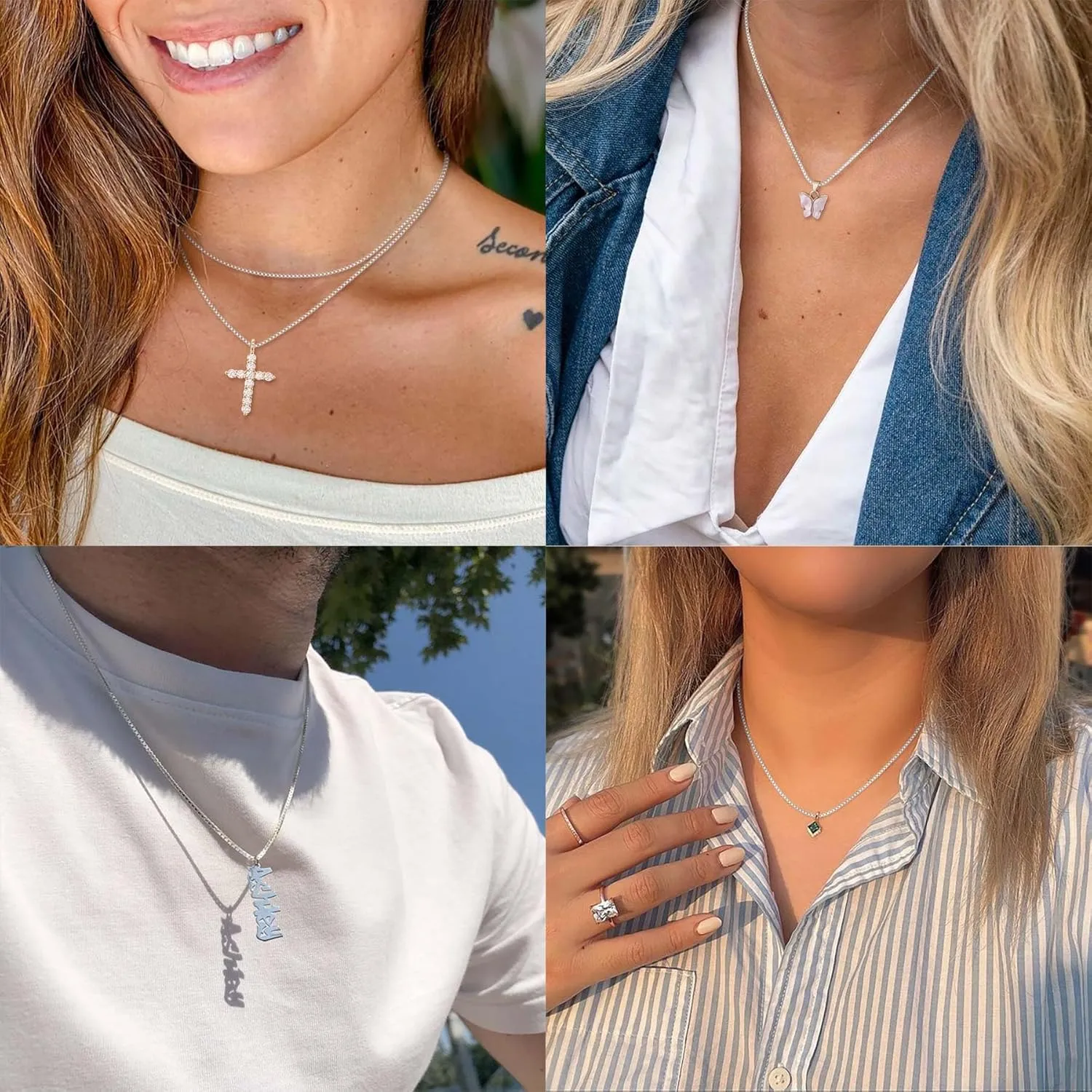ASHINE 925 Sterling Silver 1mm & 0.8 Italian Box Chain Necklace 16" - 30" with Silver Polishing Cloth/Dainty & Sturdy Necklace for Women Available in 15 Lengths