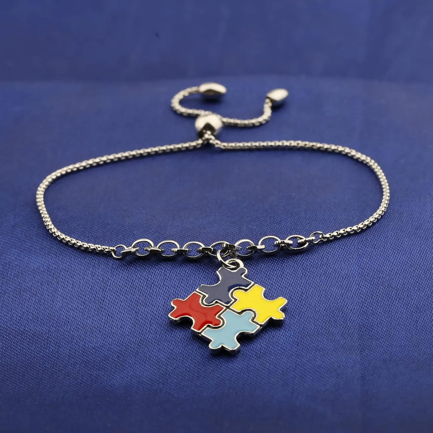Autism Awareness Earrings Keychain Bracelet Autism Gift Colorful Puzzle Piece Necklace Autism Gift for Autism Friend