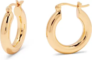 Bailey Hoop Earrings - Hypoallergenic 14K Gold-Plated Sterling Silver- Hoop Earrings - Gold Jewelry - Women's Jewelry - Everyday Luxury Jewelry - Gifts for Mom
