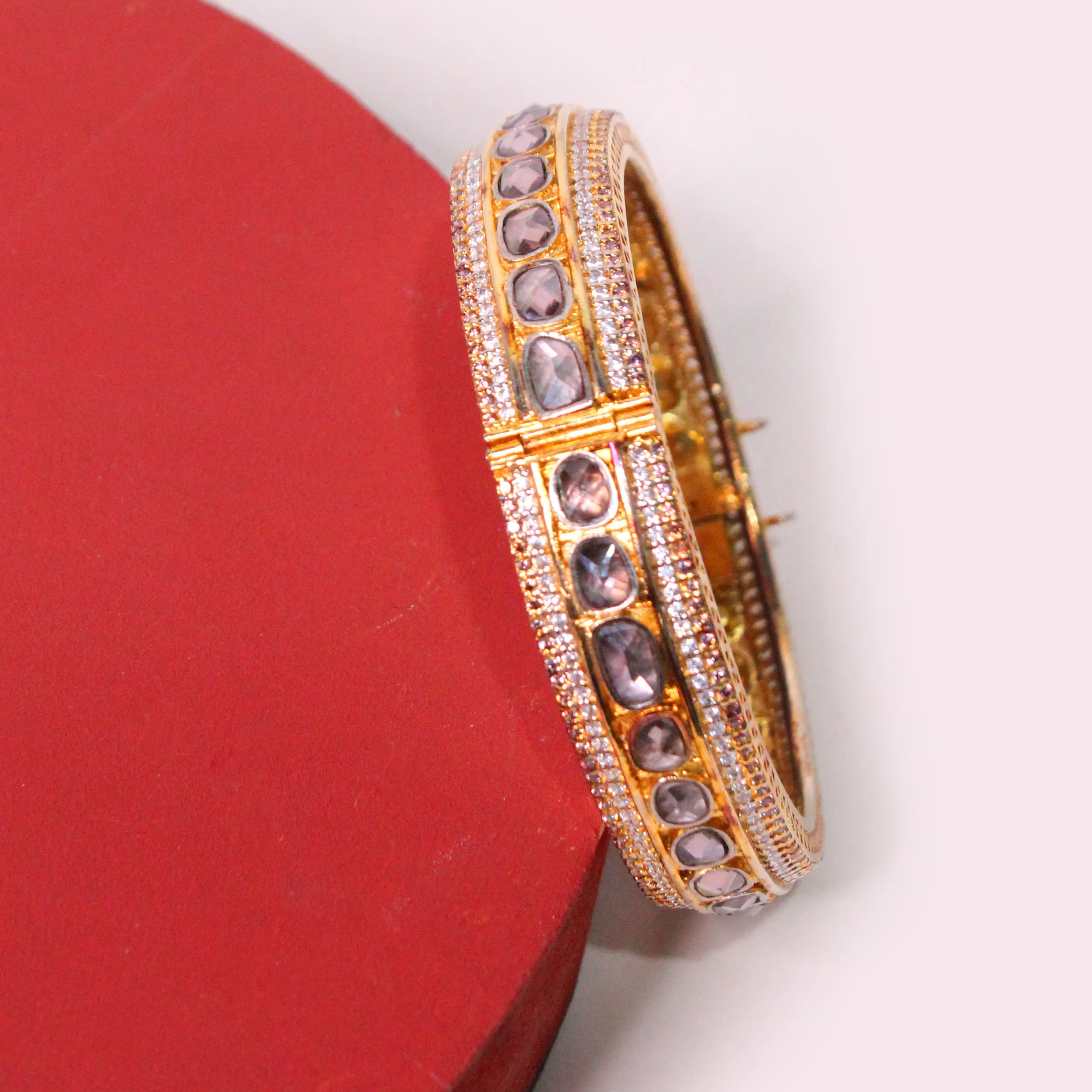 Bangle in Polkies Coffee Zircons