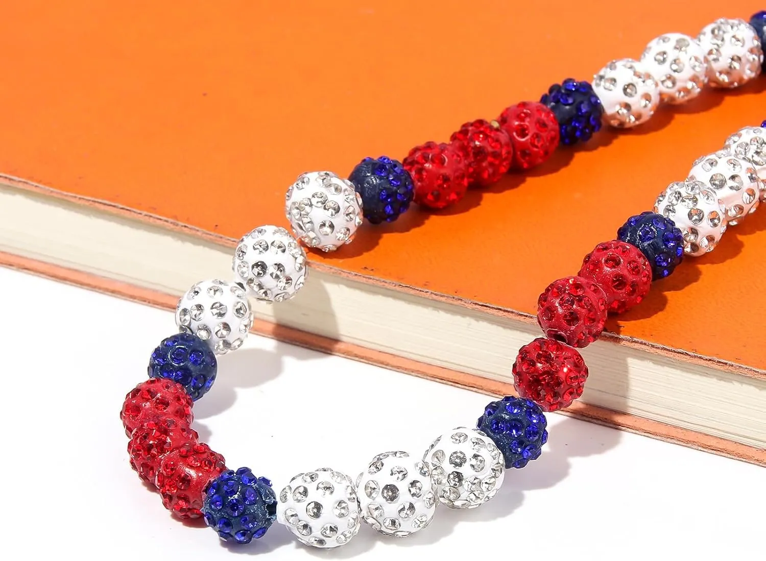 Baseball Necklace - Rhinestone Baseball Necklace - 16" / 18" Ice Collection Bling Beaded Chain - Baseball Accessories for Men Women and Baseballer