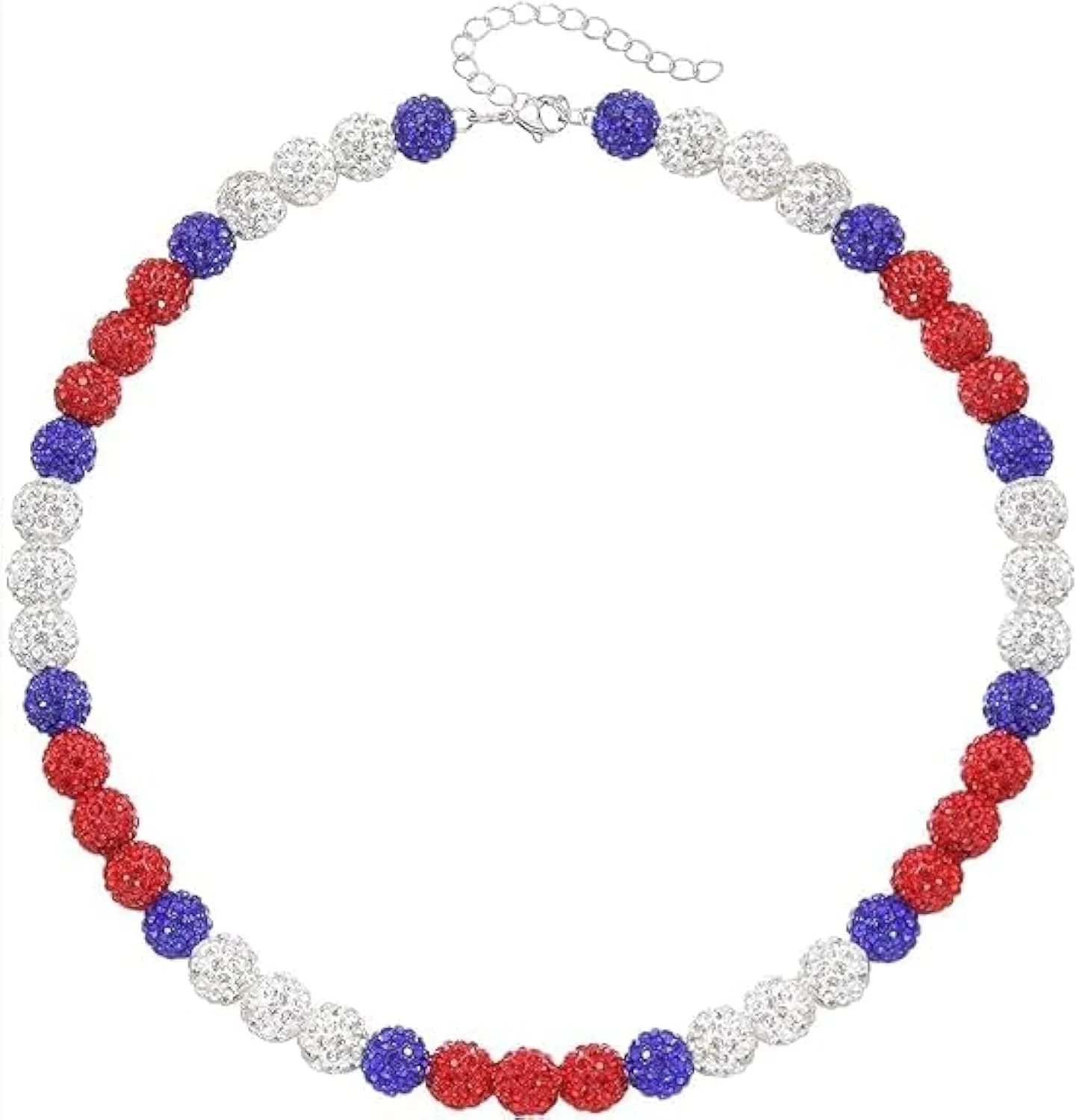 Baseball Necklace - Rhinestone Baseball Necklace - 16" / 18" Ice Collection Bling Beaded Chain - Baseball Accessories for Men Women and Baseballer