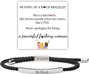 Be Kind of a B Bracelet Be Kind Inspirational Cuff Bracelet for Women Be Kind Friendship Bracelet Jewelry Gifts for Women Gifts for Christmas