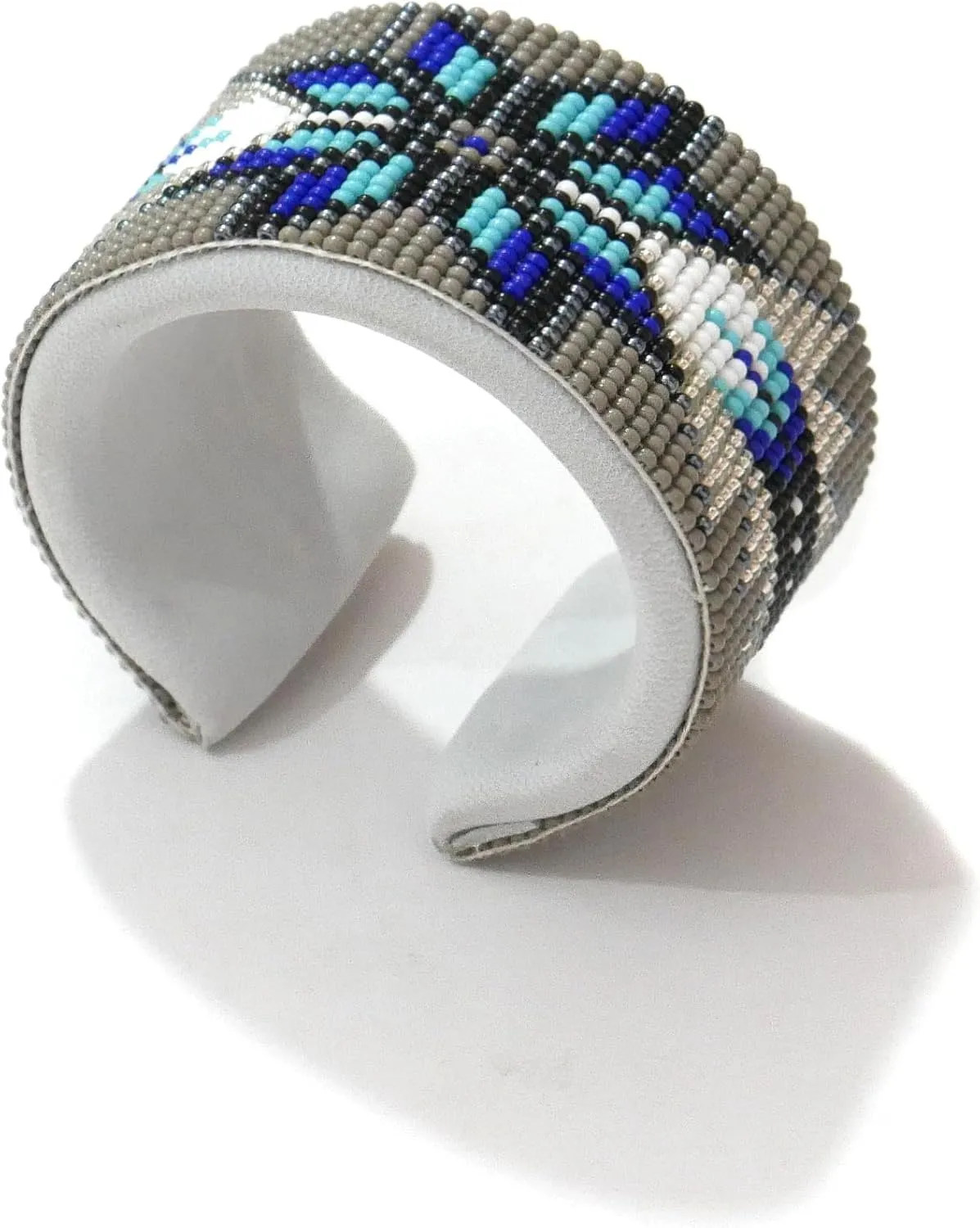 Beaded Cuff Bracelet native style seed beads Adjustable cuff bracelet (Handmade)