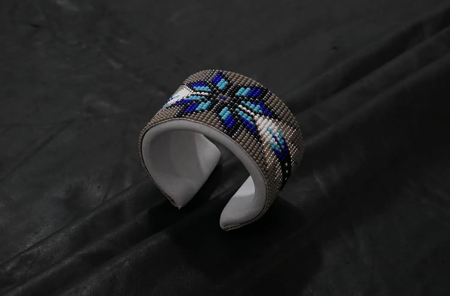 Beaded Cuff Bracelet native style seed beads Adjustable cuff bracelet (Handmade)