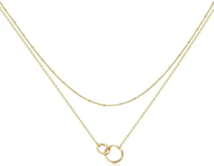 Bemoly Multilayered Necklace for Women, 14K Gold Plated Chain Choker Hammered Coin Bar Dainty Y Pendant Long Necklace 3 Layered Choker Necklace Simple Costume Jewelry