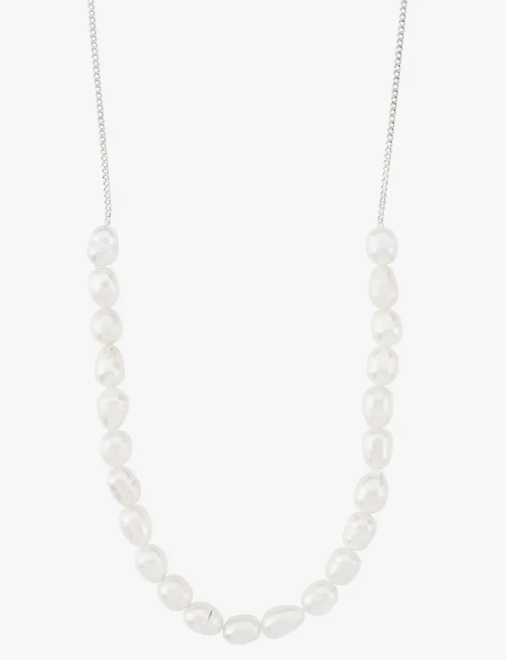 BERTHE SILVER PLATED PEARL NECKLACE