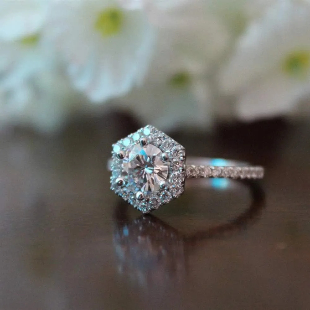 Bicheng Artificial Mossang Diamond Jewelry Ring, Marriage Proposal Diamond Ring Couple Ring Engagement Diamond Ring Female (6)