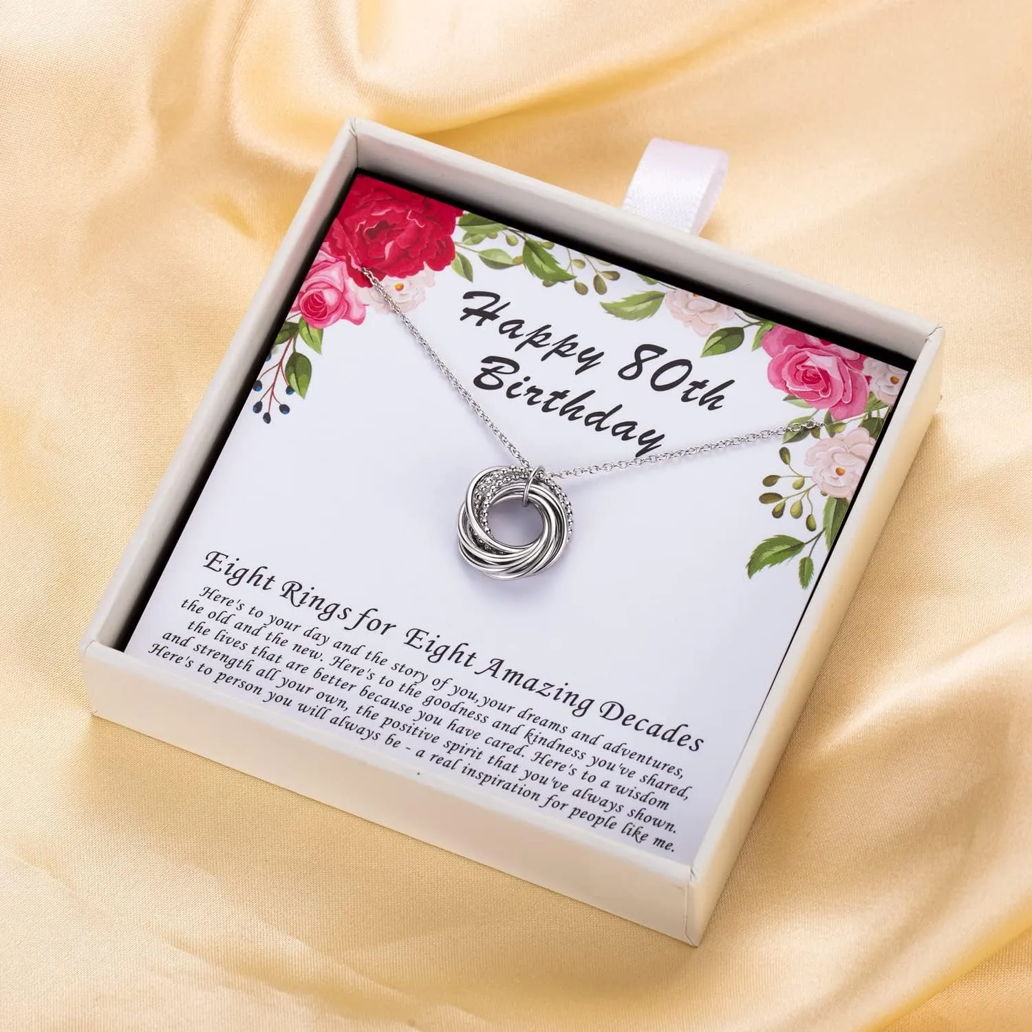 Birthday Gifts for Women, 30th 40th 50th 60th 70th 80th 90th Birthday Gifts for Women 925 Sterling Silver 3 4 5 6 7 8 9 Decades Birthday Gifts for Her Jewelry for Women