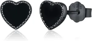 Black Stud Earrings 925 Sterling Silver Black Onyx/Cubic Zirconia Stud Earrings Jewelry Gifts for Women Men