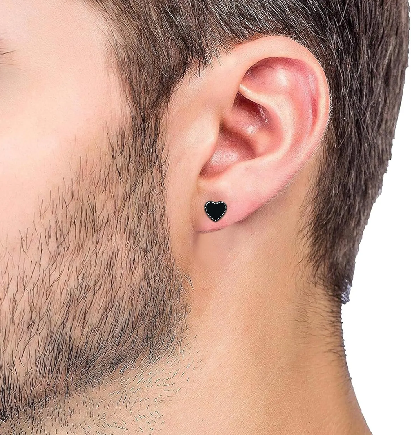 Black Stud Earrings 925 Sterling Silver Black Onyx/Cubic Zirconia Stud Earrings Jewelry Gifts for Women Men