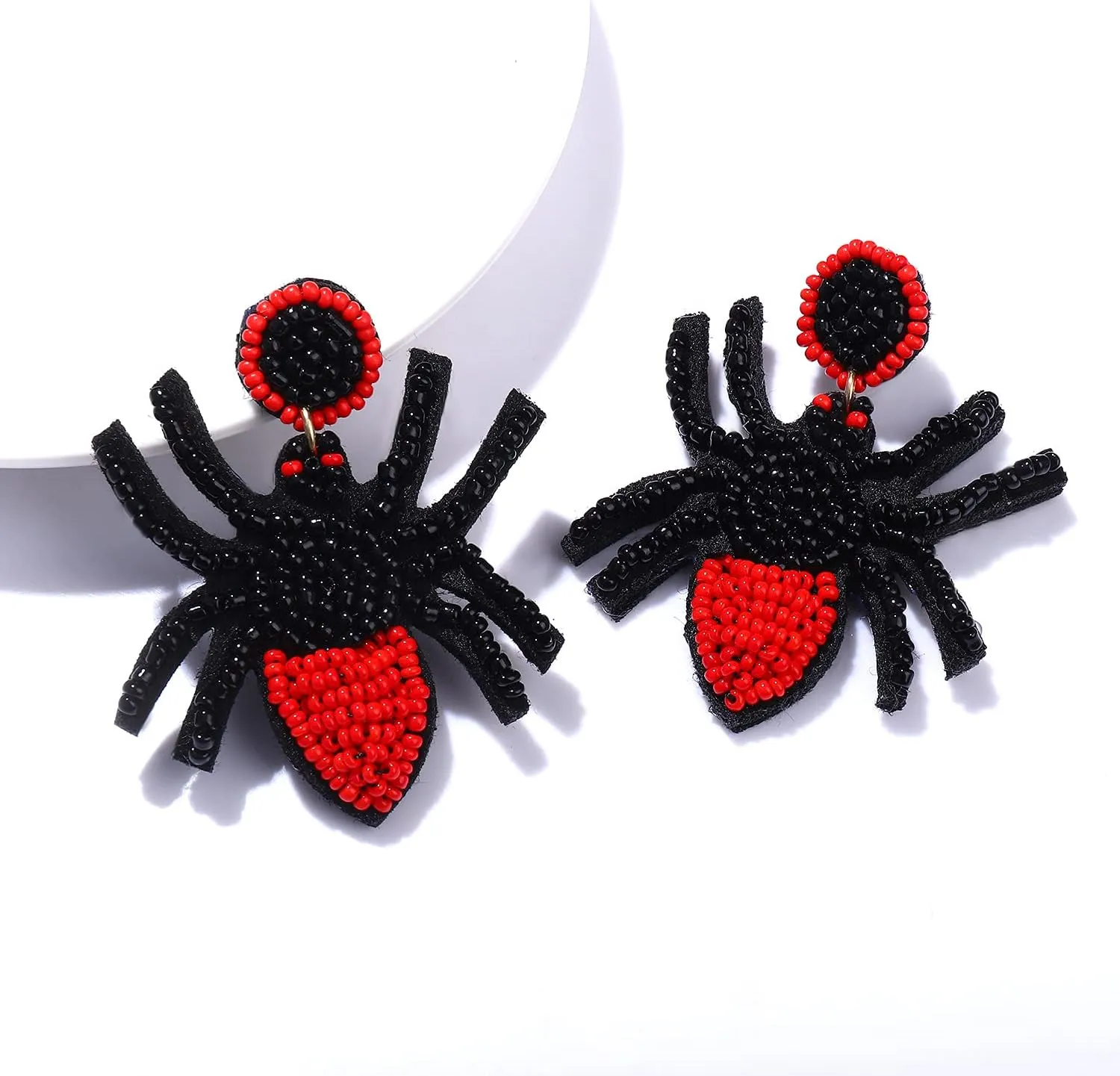 Boderier Halloween Earrings for Women Statement Spooky Spider Bat Beaded Drop Earrings for Halloween Costumes Decorations Party Jewelry Gifts
