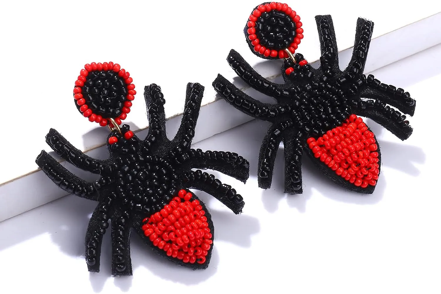 Boderier Halloween Earrings for Women Statement Spooky Spider Bat Beaded Drop Earrings for Halloween Costumes Decorations Party Jewelry Gifts