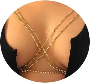 Body Chain Jewelry for Women Leg Chain Thigh Chain Belly Waist Chain Leg Harness Body Gift for Rave 0utfits for Women