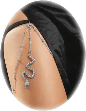 Body Chain Jewelry for Women Leg Chain Thigh Chain Belly Waist Chain Leg Harness Body Gift for Rave 0utfits for Women