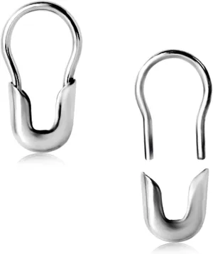 BodyJewelryOnline Septum Cartilage Ring, Unique Safety Pin Design, Shaft Measures 16G (1.2mm), Length 5/16"(8mm), Standard Nose Piercings, Surgical Steel, Hypoallergenic, Scratch-Resistant
