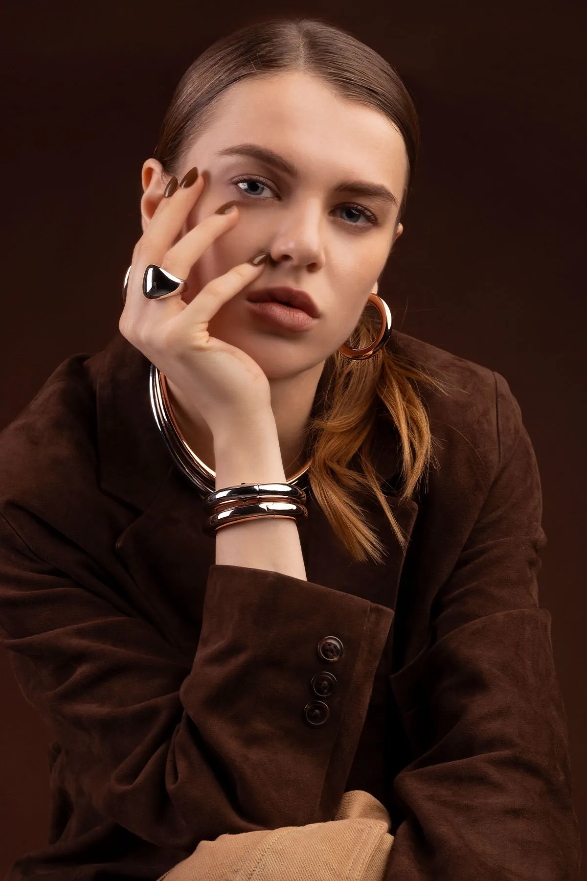 Bold Rose Gold Bangle