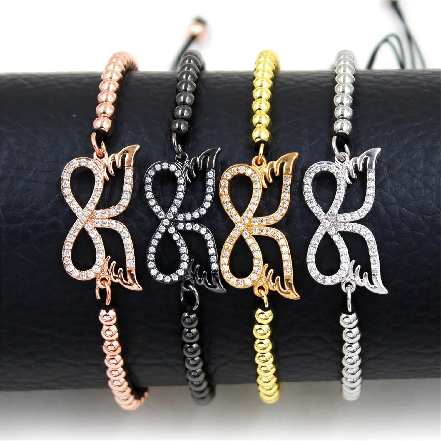 Butterfly Bracelet for Women, Cubic Zirconia Beaded Brass Stretch Bracelet - Elegant Butterfly Bracelet for Lover, Friend and Sister YA4873